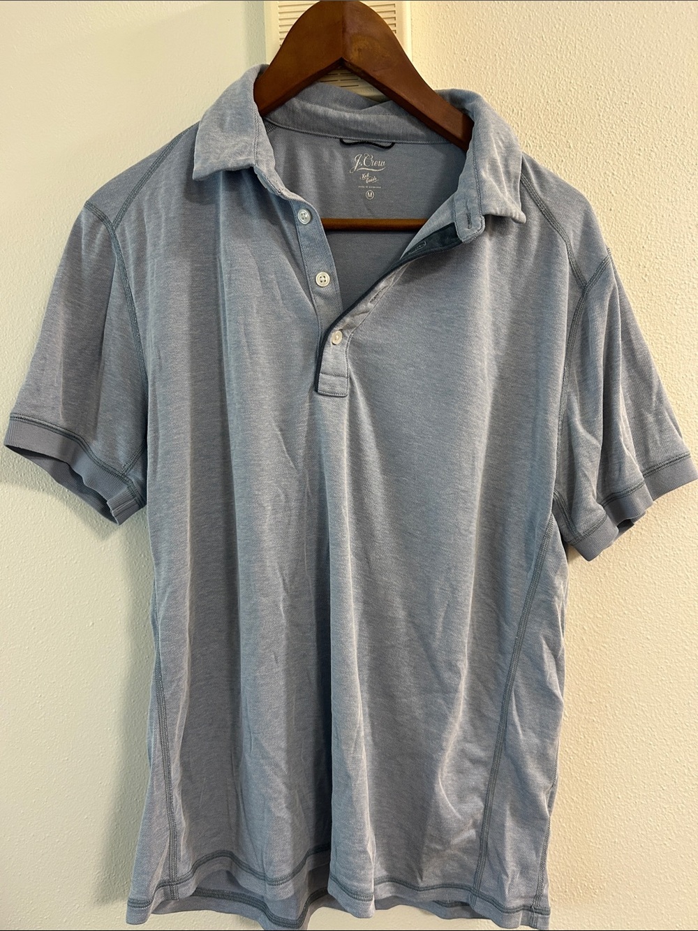 J. Crew Men's Pale Blue Polo Shirt